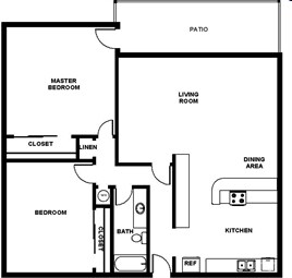 Two Bedroom 174 floor plan